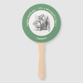 Alice in Wonderland Verjaardag of ander feestje Handwaaier (Achterkant)