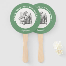 Alice in Wonderland Verjaardag of ander feestje Handwaaier