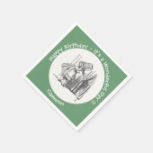 Alice in Wonderland Verjaardag of ander feestje Servet (Hoek)