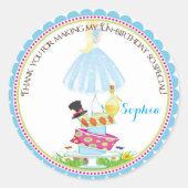 Alice in Wonderland Verjaardag Stickers (Voorkant)