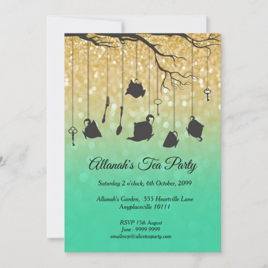 Alice in Wonderland - Verjaardag van de verjaardag Kaart (Voorkant)