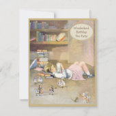 Alice in Wonderland - Verjaardagfeest Kaart (Voorkant)