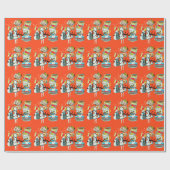 Alice in Wonderland verjaardagsfeest Cadeaupapier (Vlak)