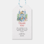 Alice in Wonderland Verjaardagsfeest Dank u wel Cadeaulabel (Voorkant)