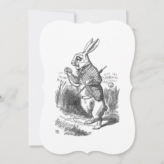 Alice in Wonderland verjaardagsfeestje, aangepast Kaart (Achterkant)