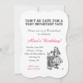 Alice in Wonderland verjaardagsfeestje aangepaste  Kaart (Voorkant)
