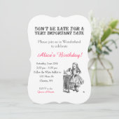 Alice in Wonderland verjaardagsfeestje aangepaste Kaart (Staand voorkant)