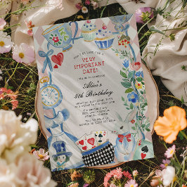 Alice in Wonderland, Verjaardagsfeestje Belangrijk Kaart