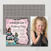  Alice in Wonderland verjaardagsfeestje Kaart (Voorkant / Achterkant)