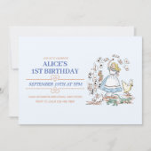 Alice in Wonderland verjaardagsfeestje Kaart (Voorkant)