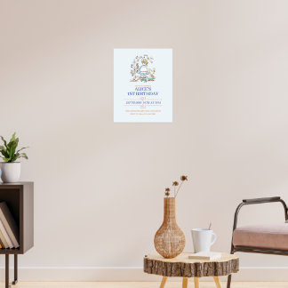 Alice in Wonderland verjaardagsfeestje Poster