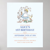Alice in Wonderland verjaardagsfeestje Poster (Voorkant)