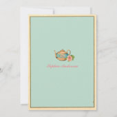 Alice in Wonderland verjaardagsfeestuitnodiging bl Kaart (Achterkant)