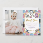 Alice in Wonderland Verjaardagsfoto Dank je kaart (Voorkant)