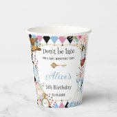 Alice in Wonderland Verjaardagsthee Party Papieren Bekers (Achterkant)