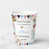 Alice in Wonderland Verjaardagsthee Party Papieren Bekers (Voorkant)