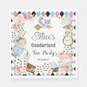 Alice in Wonderland Verjaardagsthee Party Servet (Voorkant)