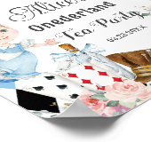 Alice in Wonderland Verjaardagsthee Party Welkom Poster (Hoek)