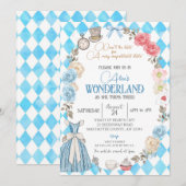 Alice in Wonderland, verjaardagsthee voor twee mei Kaart (Voorkant / Achterkant)