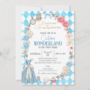 Alice in Wonderland, verjaardagsthee voor twee mei Kaart
