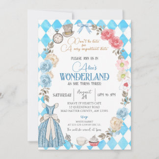 Alice in Wonderland, verjaardagsthee voor twee mei Kaart