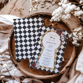 Alice in wonderland verjaardagsuitnodiging