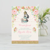 Alice in Wonderland Verjaardagsuitnodiging Kaart (Staand voorkant)