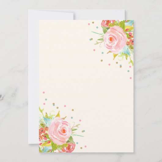  Alice in Wonderland Verjaardagsuitnodiging Kaart (Achterkant)