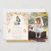 Alice in Wonderland Verjaardagsuitnodiging Kaart (Voorkant)