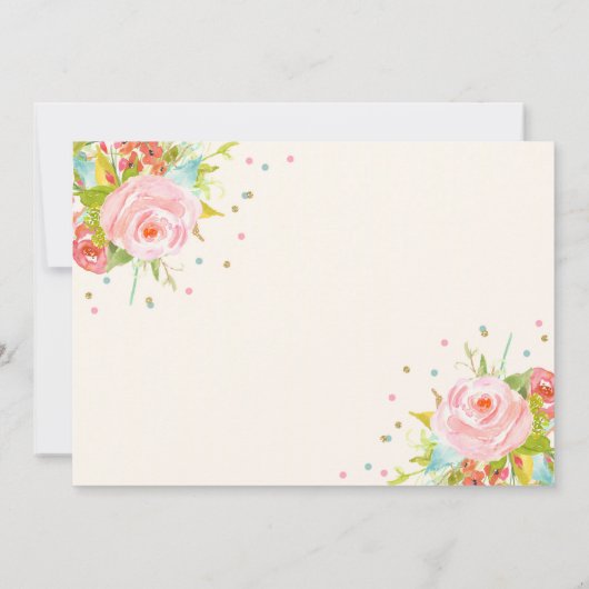 Alice in Wonderland Verjaardagsuitnodiging Kaart (Achterkant)