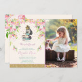 Alice in Wonderland Verjaardagsuitnodiging Kaart (Voorkant / Achterkant)