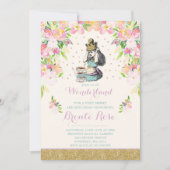 Alice in Wonderland Verjaardagsuitnodiging Kaart (Voorkant)