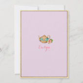 Alice in Wonderland verjaardagsuitnodiging paarse Kaart (Achterkant)