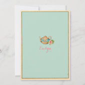 Alice in Wonderland verjaardagsuitnodiging turquoi Kaart (Achterkant)