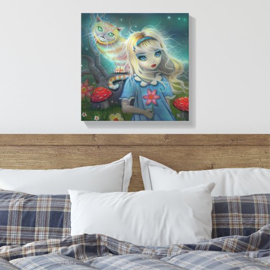 Alice in Wonderland Verpakt Canvas Print (Insitu (Slaapkamer))