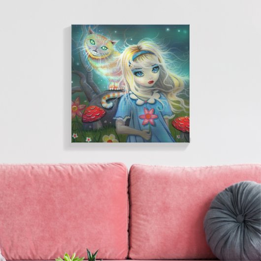 Alice in Wonderland Verpakt Canvas Print (Insitu (Woonkamer))