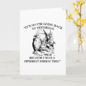 Alice in Wonderland - Verschillende persoon Kaart (Gele Bloem)