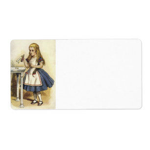 Alice in wonderland Verzendlabels Etiket