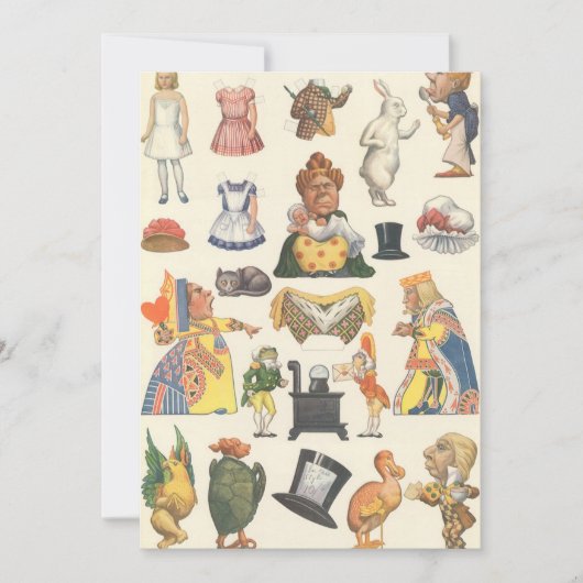 Alice in Wonderland, Victoriaans Papier Doll (Voorkant)