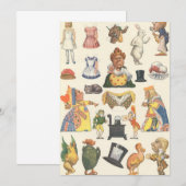 Alice in Wonderland, Victoriaans Papier Doll (Voorkant / Achterkant)