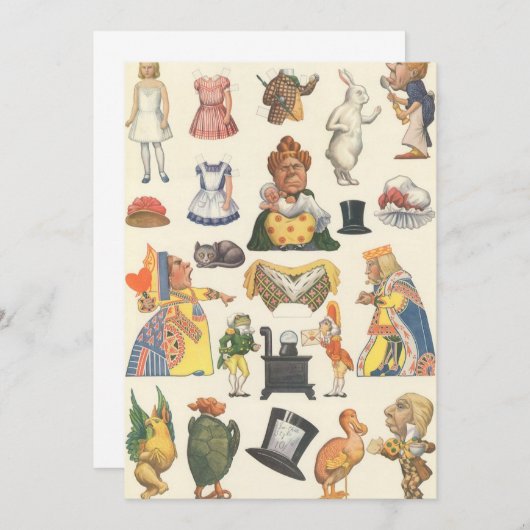 Alice in Wonderland, Victoriaans Papier Doll (Voorkant / Achterkant)