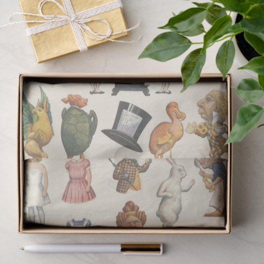 Alice in Wonderland,  Victoriaans Papier Doll (Geschenk)