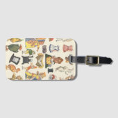 Alice in Wonderland,  Victoriaans Papier Doll Bagagelabel (Voorkant (horizontaal))