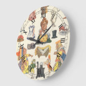 Alice in Wonderland,  Victoriaans Papier Doll Grote Klok (Hoek)