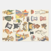 Alice in Wonderland,  Victoriaans Papier Doll Inpakpapier Vel (Voorkant 3)