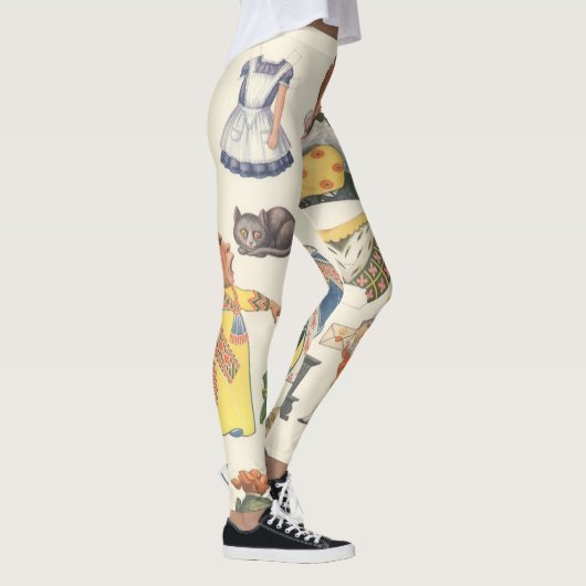 Alice in Wonderland,  Victoriaans Papier Doll Leggings (Rechts)