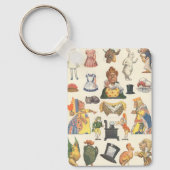 Alice in Wonderland, Victoriaans Papier Doll Sleutelhanger (Voorkant)