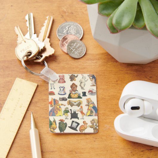 Alice in Wonderland, Victoriaans Papier Doll Sleutelhanger (Bureau)