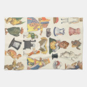 Alice in Wonderland,  Victoriaans Papier Doll Theedoek (Horizontaal)
