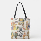 Alice in Wonderland, Victoriaans Papier Doll Tote Bag (Achterkant)